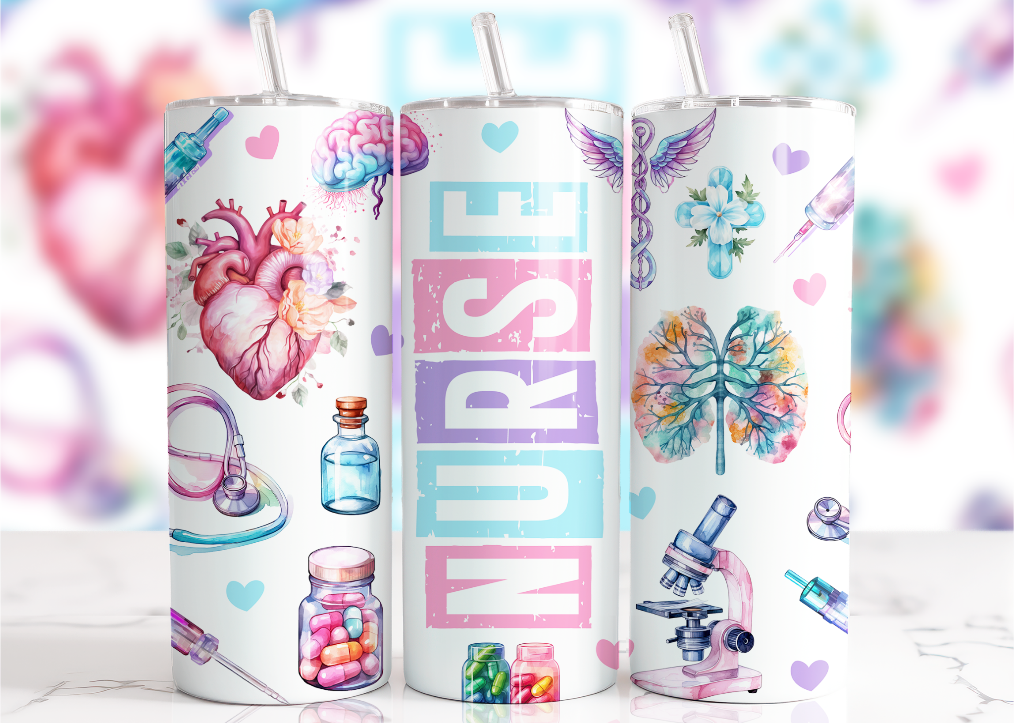 Predesigned Sublimation Tumblers