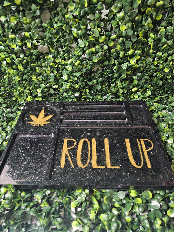 Black & Gold Roll Tray