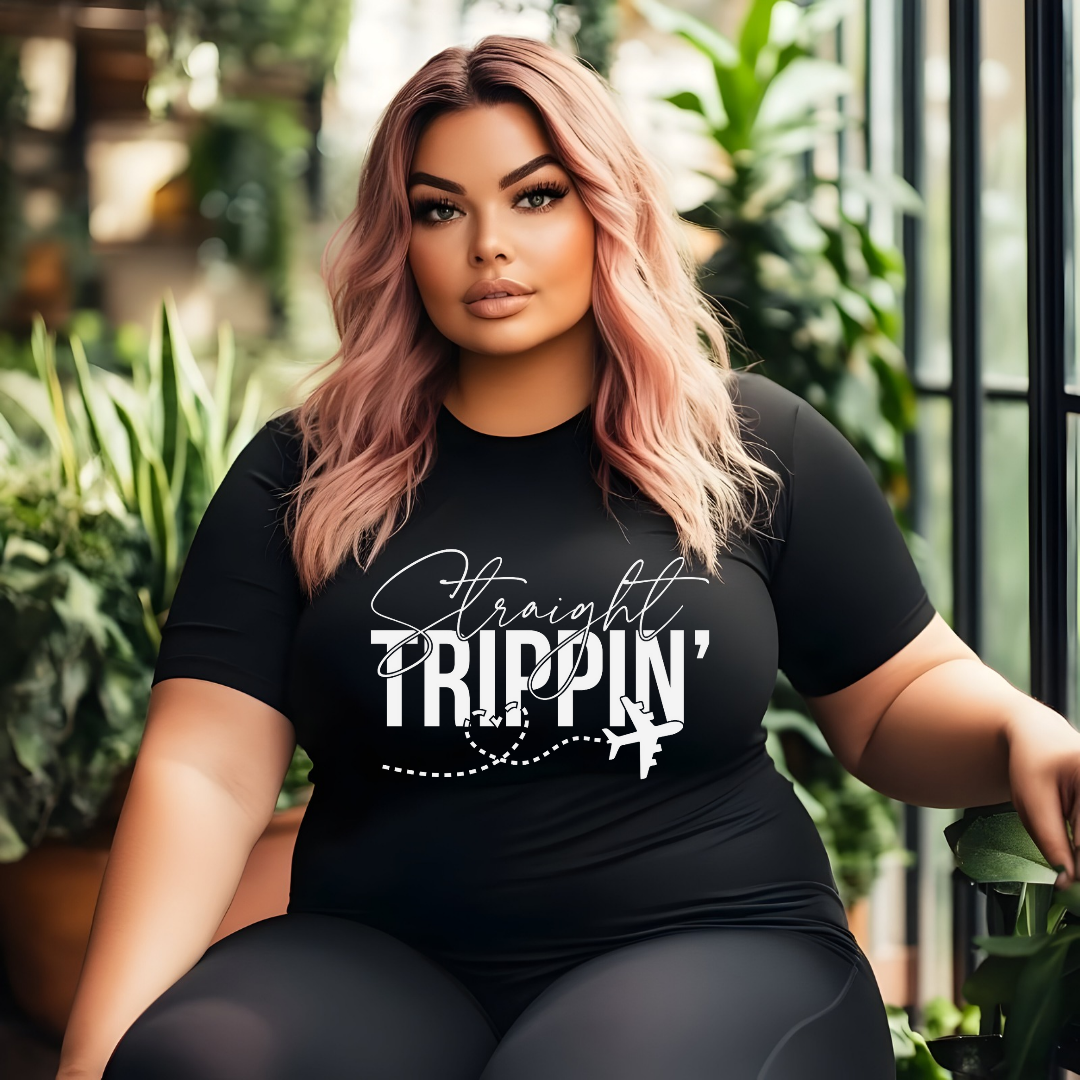 Straight Trippin Women Tee - Bold & Fun Casual Wear