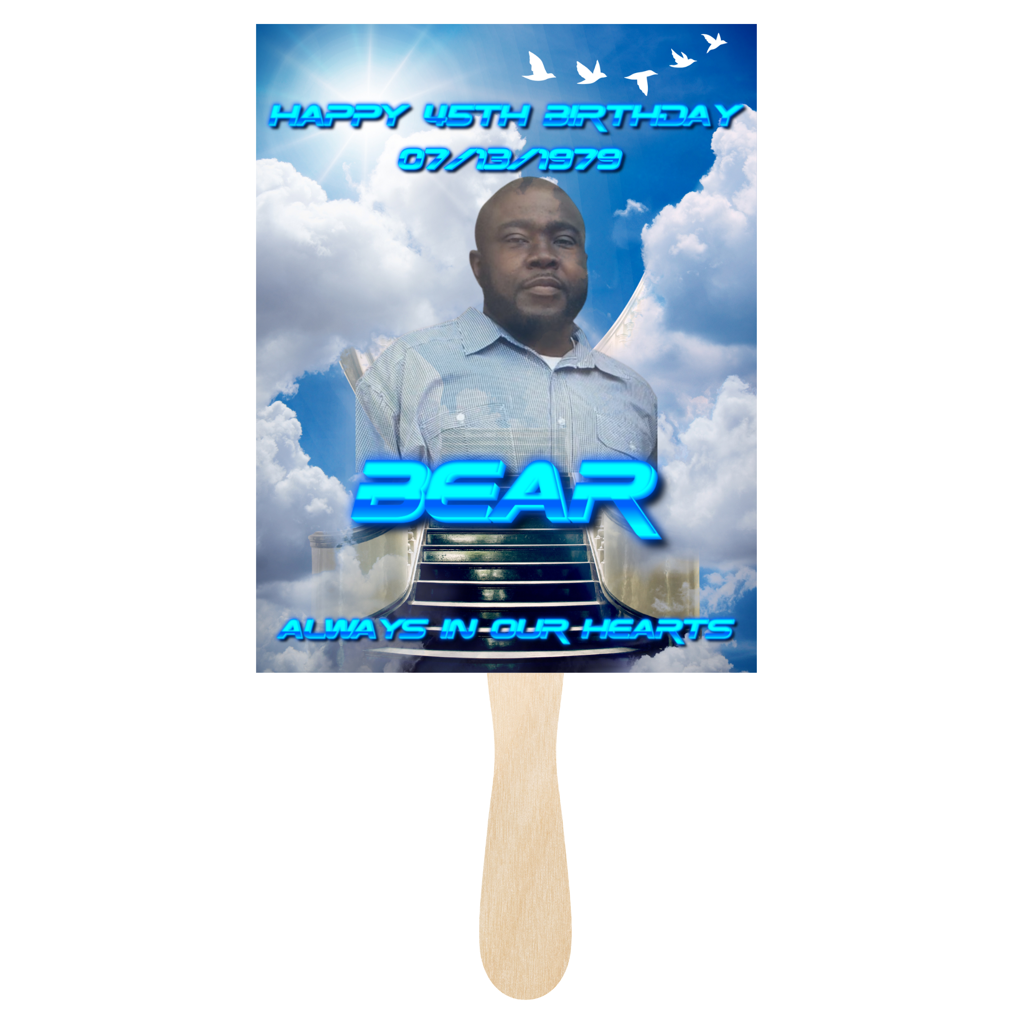 Custom Personalized Fan – 5x7 Square