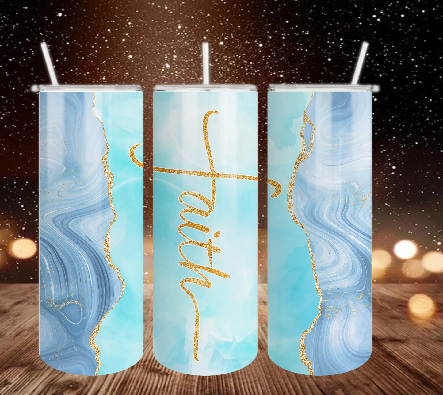 Faith Tumbler - 20 oz Cup with Straw for Everyday Inspiration