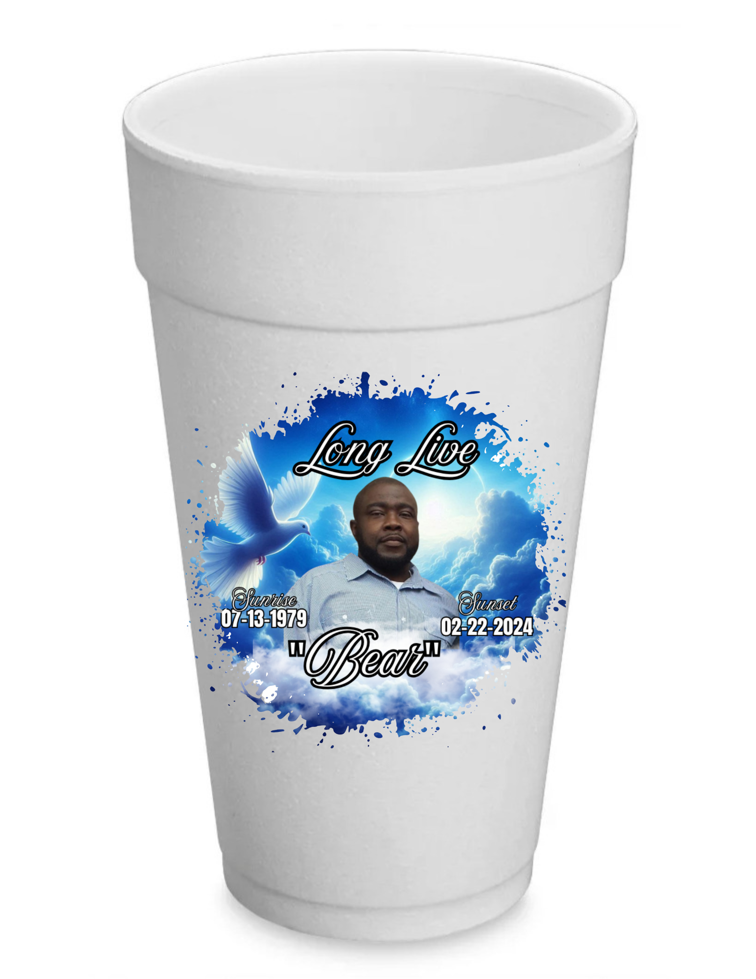 20 oz Personalized Styrofoam Celebration Cups