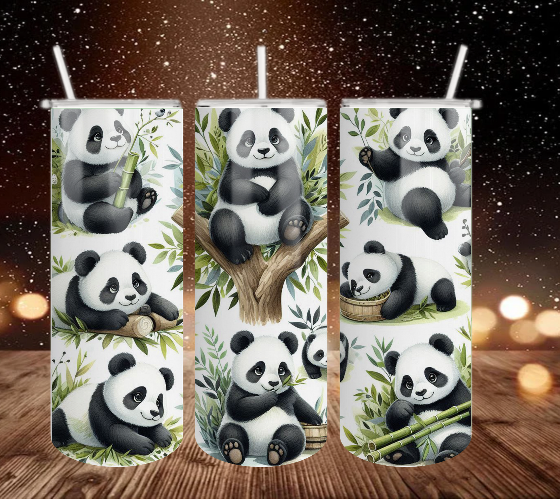 Panda 20 oz Tumbler - Cute & Functional with Straw