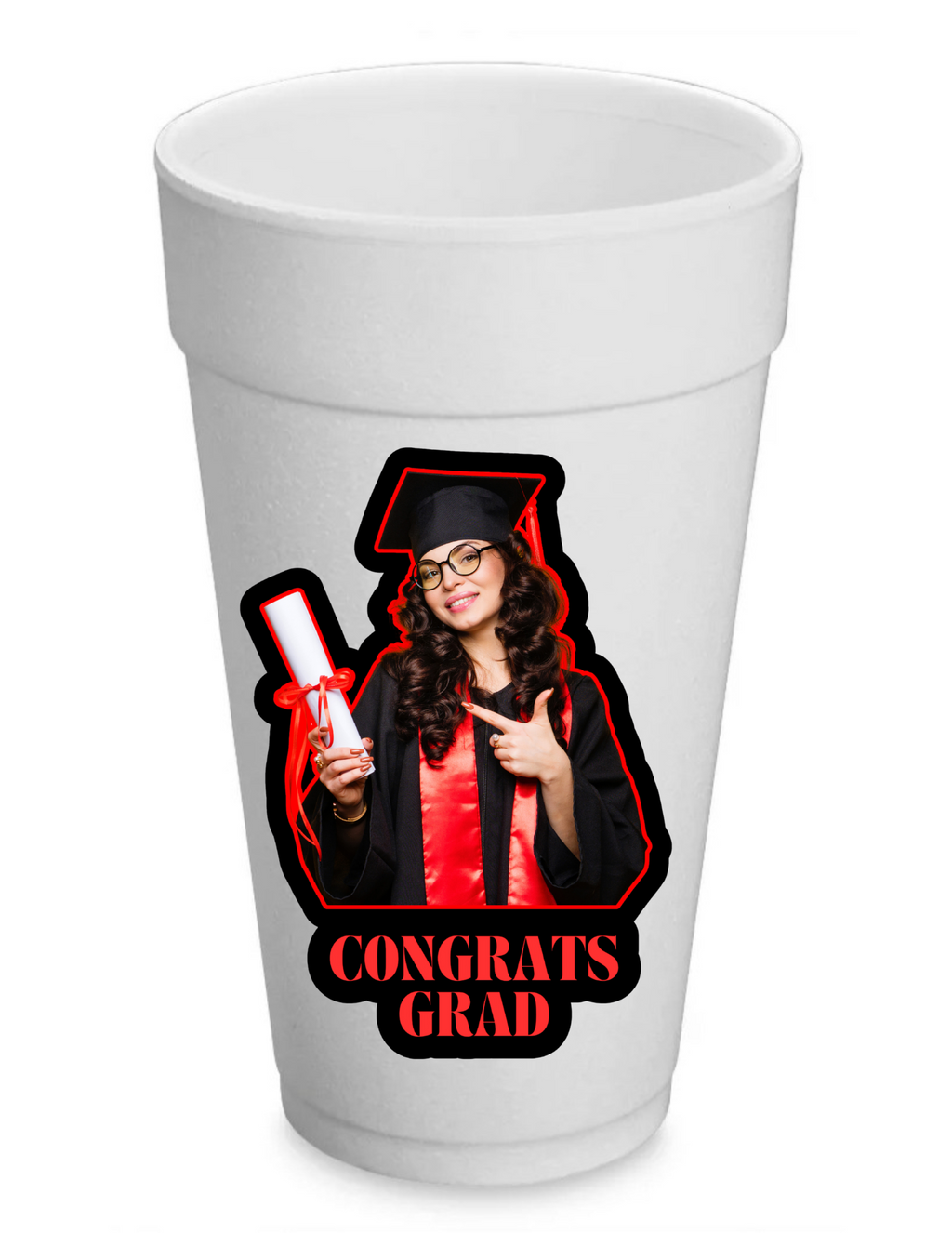20 oz Personalized Styrofoam Celebration Cups