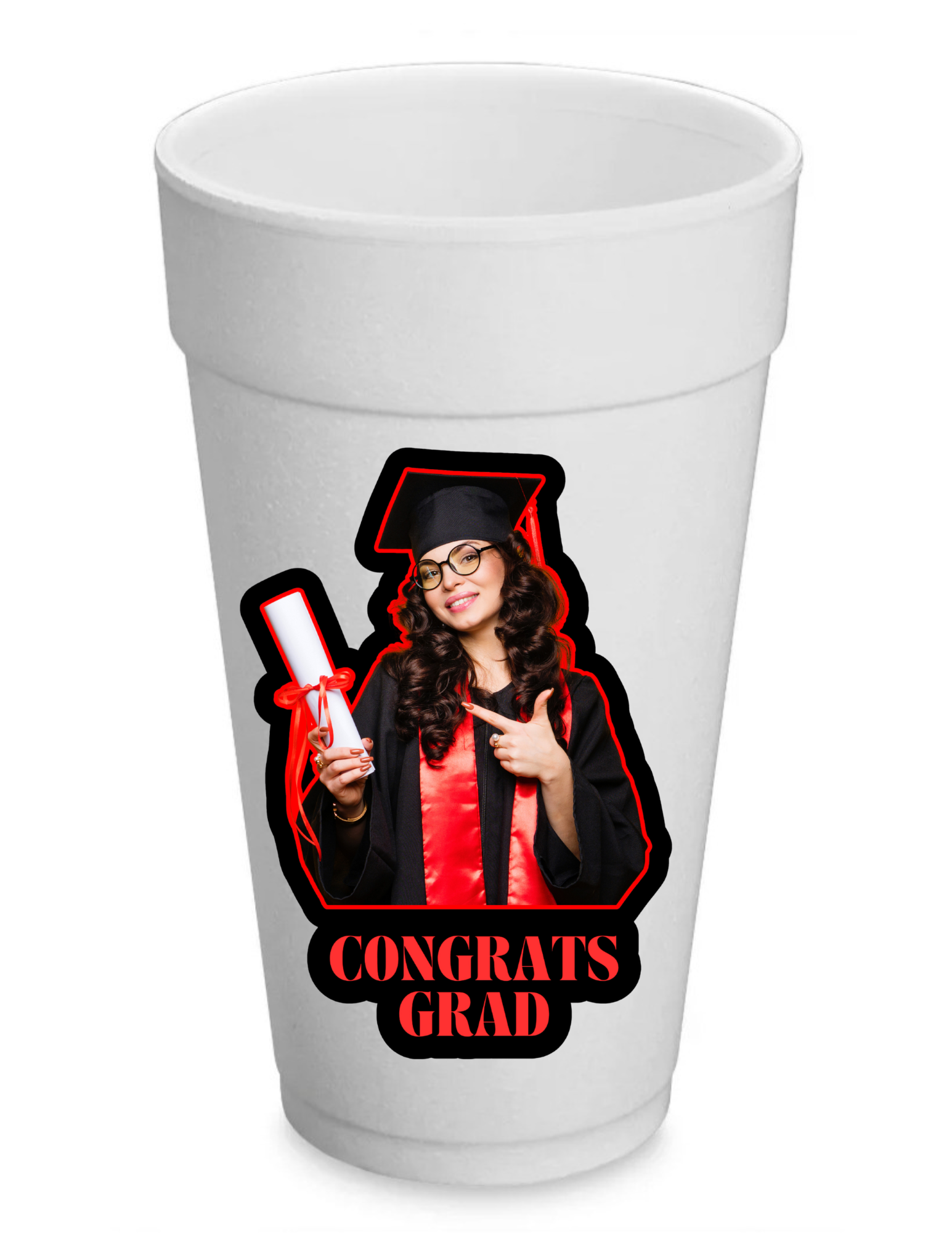 20 oz Personalized Styrofoam Celebration Cups