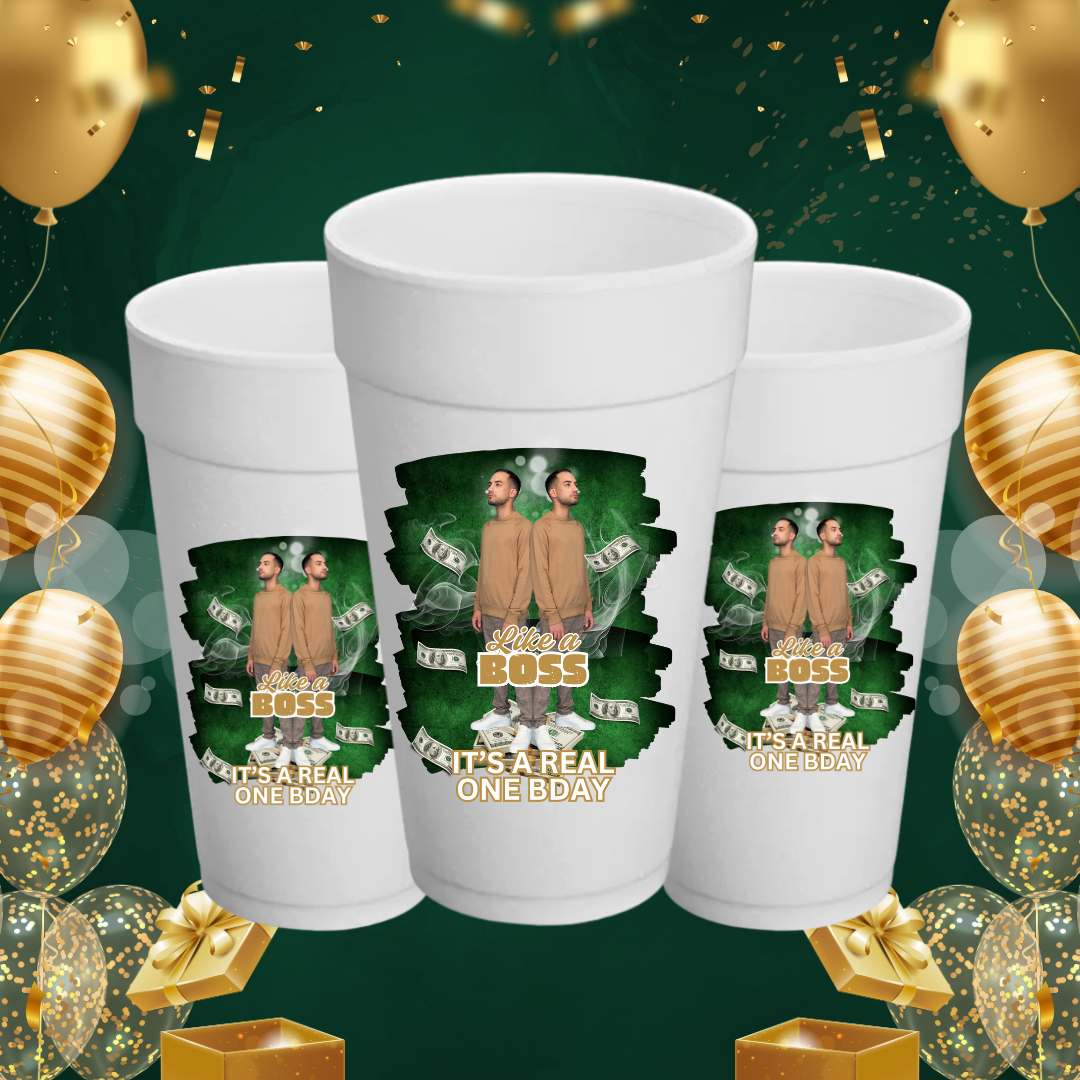 20 oz Personalized Styrofoam Celebration Cups